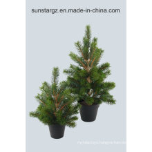 PE Plastic American Pine Tree Artificial Plant Potted for Christmas Decoration (47915)